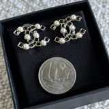 CHANEL Earrings Gold 22P Gold Black Crystal Pearl Earrings - Redeluxe