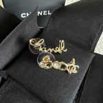 CHANEL Earrings Gold Chanel and Crystal Earrings Light Gold - Redeluxe