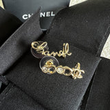 CHANEL Earrings Gold Chanel and Crystal Earrings Light Gold - Redeluxe