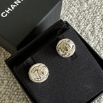 CHANEL Earrings Gold Chanel Round CC Earrings - Redeluxe