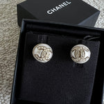 CHANEL Earrings Gold Chanel Round CC Earrings - Redeluxe