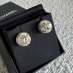 CHANEL Earrings Gold Chanel Round CC Earrings - Redeluxe