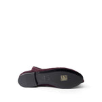 CHANEL Flats Purple 19K CC Suede Ballerina Flats Burgundy 35.5 / 5 - Redeluxe