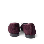 CHANEL Flats Purple 19K CC Suede Ballerina Flats Burgundy 35.5 / 5 - Redeluxe