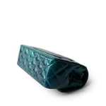 CHANEL Green 23P Multi Tone Green Patent Quilted Mini Rectangular Flap Light Gold Hardware - Redeluxe