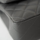 Chanel Grey Caviar Quilted Mini Flap Bag Silver Hardware- Redeluxe