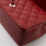 CHANEL Handbag 17B Mini Rectangular Red Caviar Quilted Flap Silver Hardware’s - Redeluxe