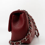 CHANEL Handbag 17B Mini Rectangular Red Caviar Quilted Flap Silver Hardware’s - Redeluxe