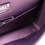 CHANEL Handbag 17S Purple Iridescent Lambskin Quilted Classic Flap Medium - Redeluxe