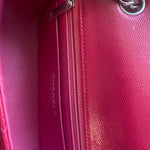CHANEL Handbag 18B Raspberry Red Caviar Quilted Mini Rectangular Single Flap with Light Gold Hardware - Redeluxe