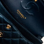 CHANEL Handbag 18S Dark Blue Small Caviar Quilted Classic Double Flap Light Gold Hardware - Redeluxe
