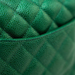 CHANEL Handbag 18S Emerald Green Caviar Quilted Mini Square Light Gold Hardware - Redeluxe