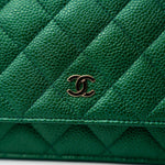 CHANEL Handbag 18S Emerald Green Caviar Quilted Wallet on Chain (WOC) - Redeluxe