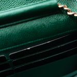 CHANEL Handbag 18S Emerald Green Caviar Quilted Wallet on Chain (WOC) - Redeluxe