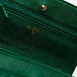 CHANEL Handbag 18S Emerald Green Caviar Quilted Wallet on Chain (WOC) - Redeluxe