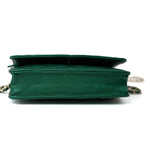 CHANEL Handbag 18S Emerald Green Caviar Quilted Wallet on Chain (WOC) - Redeluxe