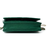 CHANEL Handbag 18S Emerald Green Caviar Quilted Wallet on Chain (WOC) - Redeluxe