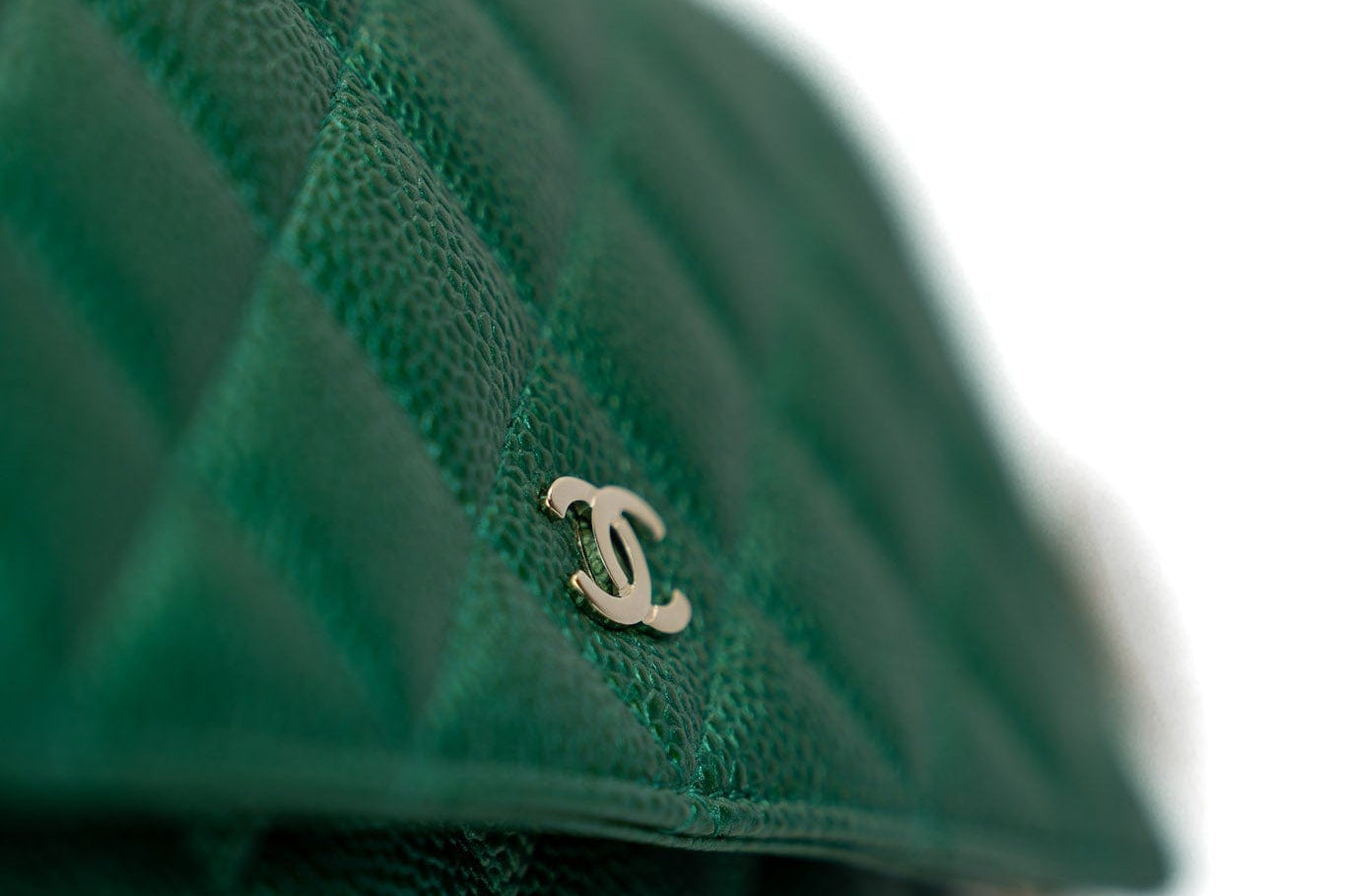 CHANEL Handbag 18S Emerald Green Caviar Quilted Wallet on Chain (WOC) - Redeluxe