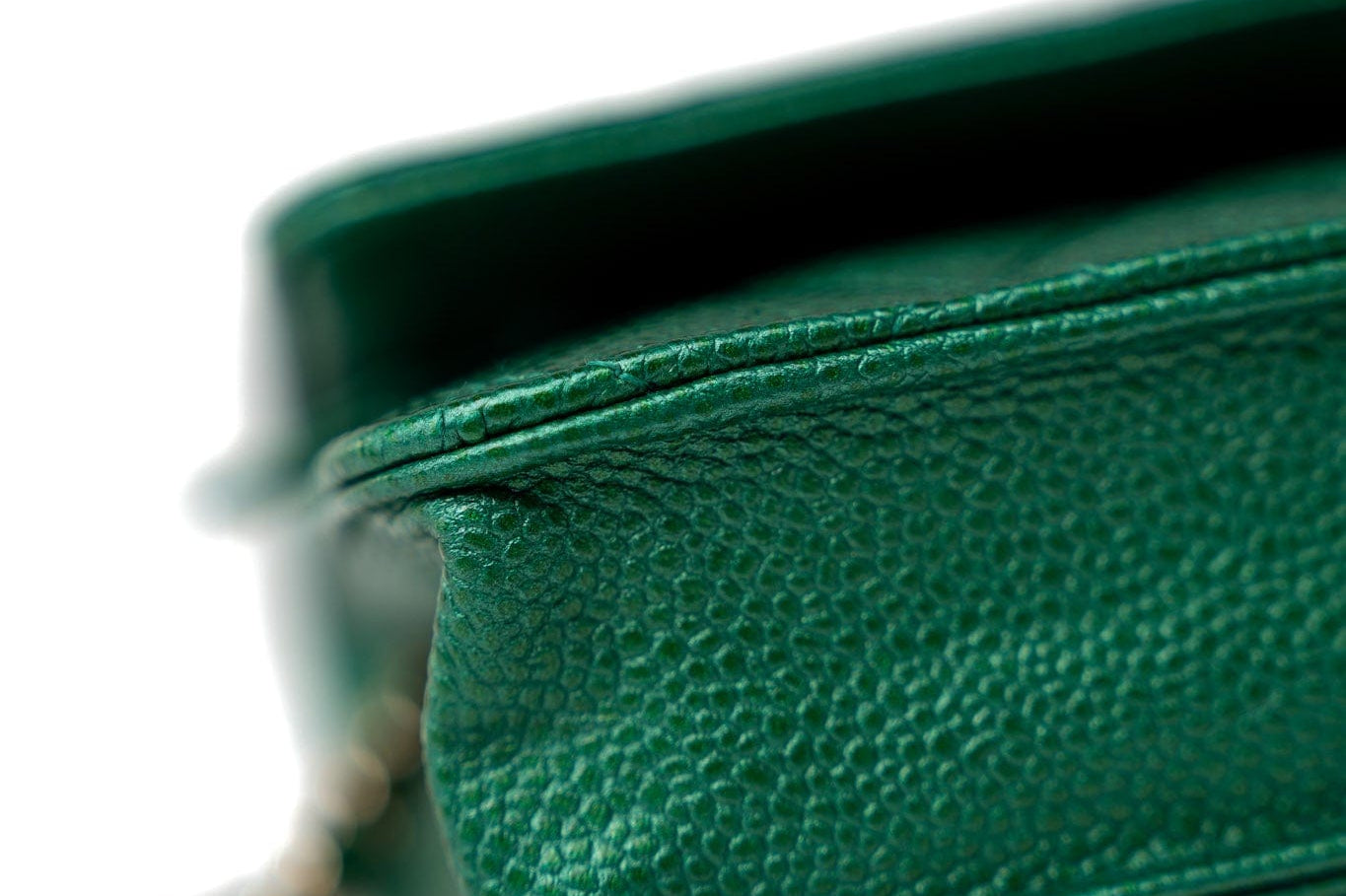 CHANEL Handbag 18S Emerald Green Caviar Quilted Wallet on Chain (WOC) - Redeluxe