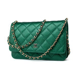 CHANEL Handbag 18S Emerald Green Caviar Quilted Wallet on Chain (WOC) - Redeluxe