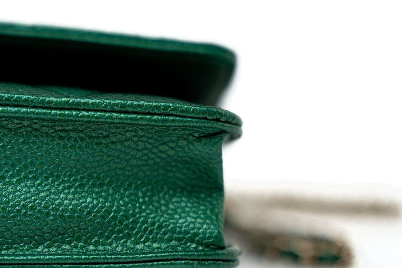CHANEL Handbag 18S Emerald Green Caviar Quilted Wallet on Chain (WOC) - Redeluxe