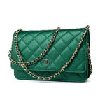 CHANEL Handbag 18S Emerald Green Caviar Quilted Wallet on Chain (WOC) - Redeluxe