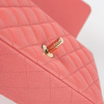 CHANEL Handbag 18S Pink Caviar Quilted Mini Rectangular Flap Light Gold Hardware - Redeluxe