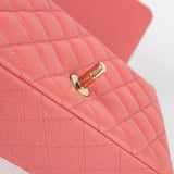 CHANEL Handbag 18S Pink Caviar Quilted Mini Rectangular Flap Light Gold Hardware - Redeluxe