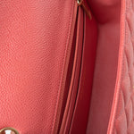 CHANEL Handbag 18S Pink Caviar Quilted Mini Rectangular Flap Light Gold Hardware - Redeluxe