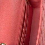 CHANEL Handbag 18S Pink Caviar Quilted Mini Rectangular Flap Light Gold Hardware - Redeluxe