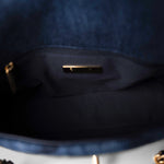 CHANEL Handbag 19 / Blue Denim Quilted 19 Flap Small Antique Gold Hardware - Redeluxe