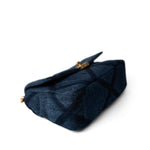 CHANEL Handbag 19 / Blue Denim Quilted 19 Flap Small Antique Gold Hardware - Redeluxe