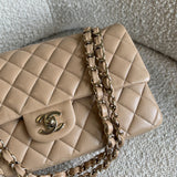 CHANEL Handbag 19B Dark Beige Caviar Quilted Classic Flap Medium LGHW - Redeluxe