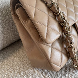 CHANEL Handbag 19B Dark Beige Caviar Quilted Classic Flap Medium LGHW - Redeluxe
