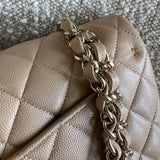 CHANEL Handbag 19B Dark Beige Caviar Quilted Classic Flap Medium LGHW - Redeluxe