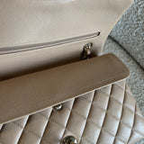 CHANEL Handbag 19B Dark Beige Caviar Quilted Classic Flap Medium LGHW - Redeluxe