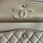 CHANEL Handbag 19B Dark Beige Caviar Quilted Classic Flap Medium LGHW - Redeluxe