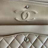 CHANEL Handbag 19B Dark Beige Caviar Quilted Classic Flap Medium LGHW - Redeluxe