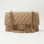 CHANEL Handbag 19B Dark Beige Caviar Quilted Classic Flap Medium LGHW - Redeluxe