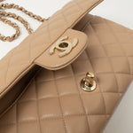 CHANEL Handbag 19B Dark Beige Caviar Quilted Classic Flap Medium LGHW - Redeluxe