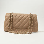 CHANEL Handbag 19B Dark Beige Caviar Quilted Classic Flap Medium LGHW - Redeluxe