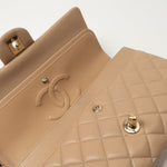CHANEL Handbag 19B Dark Beige Caviar Quilted Classic Flap Medium LGHW - Redeluxe