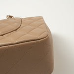 CHANEL Handbag 19B Dark Beige Caviar Quilted Classic Flap Medium LGHW - Redeluxe