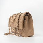 CHANEL Handbag 19B Dark Beige Caviar Quilted Classic Flap Medium LGHW - Redeluxe