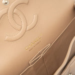 CHANEL Handbag 19B Dark Beige Caviar Quilted Classic Flap Medium LGHW - Redeluxe
