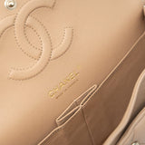 CHANEL Handbag 19B Dark Beige Caviar Quilted Classic Flap Medium LGHW - Redeluxe
