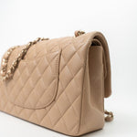 CHANEL Handbag 19B Dark Beige Caviar Quilted Classic Flap Medium LGHW - Redeluxe