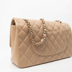 CHANEL Handbag 19B Dark Beige Caviar Quilted Classic Flap Medium LGHW - Redeluxe