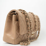 CHANEL Handbag 19B Dark Beige Caviar Quilted Classic Flap Medium LGHW - Redeluxe