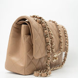 CHANEL Handbag 19B Dark Beige Caviar Quilted Classic Flap Medium LGHW - Redeluxe